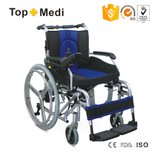 L&#39;hôpital recommande un fauteuil roulant électrique en aluminium sûr avec une poignée arrière